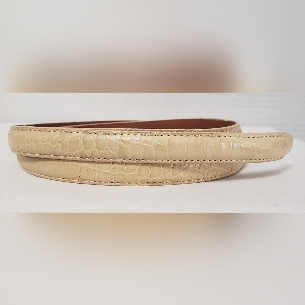 Tanner Women’s Italian Leather Tan Skinny Belt Size XL